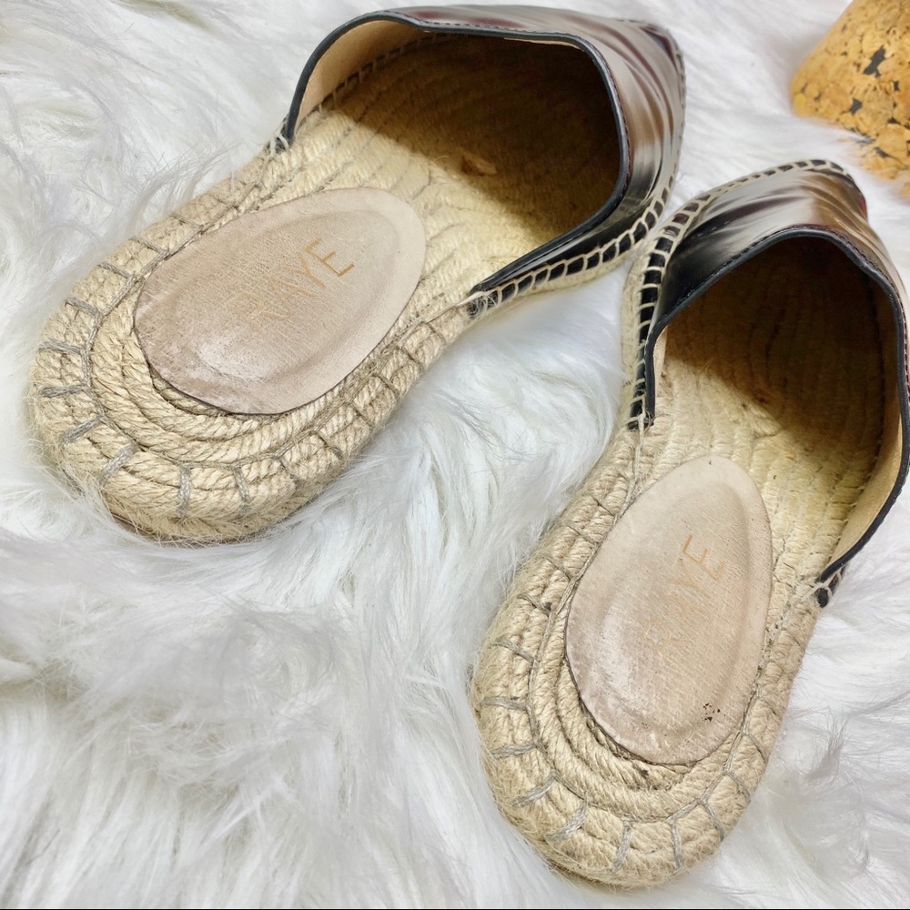 Raye X Revolve Black Domino Pointed Toe Slide Mule - image 5